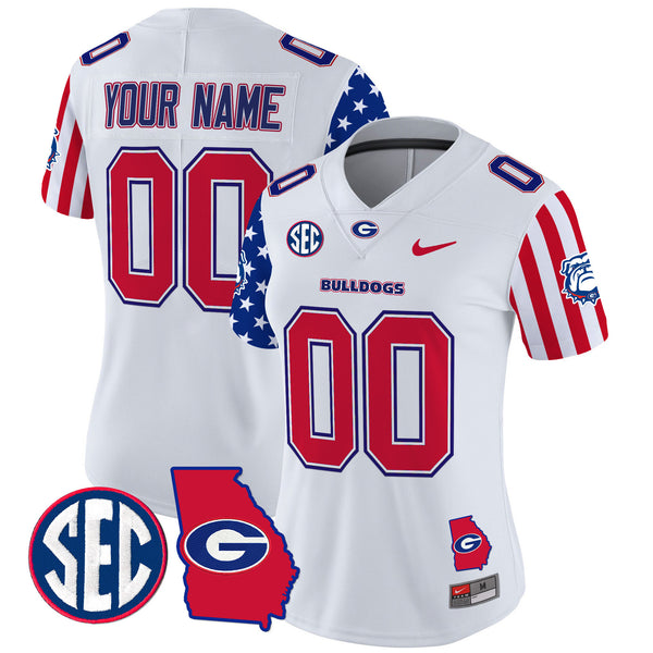 Georgia Bulldogs American Style Vapor Limited Custom Jersey - All Stitched