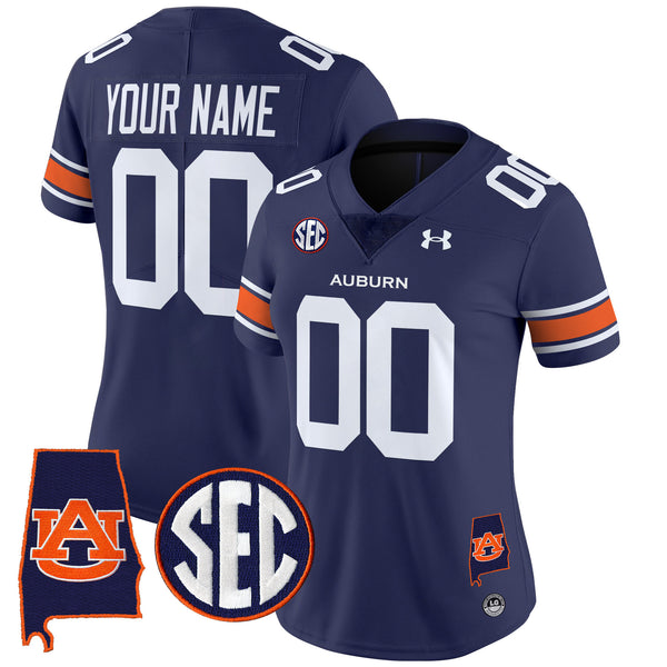 Auburn Tigers 2025 Alabama Patch Vapor Limited Custom Jersey - All Stitched
