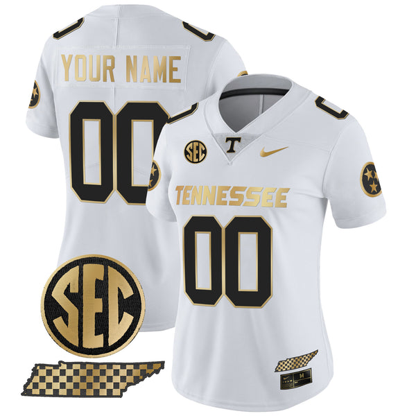 Tennessee Volunteers 2024 Gold Vapor Limited Custom Jersey - All Stitched