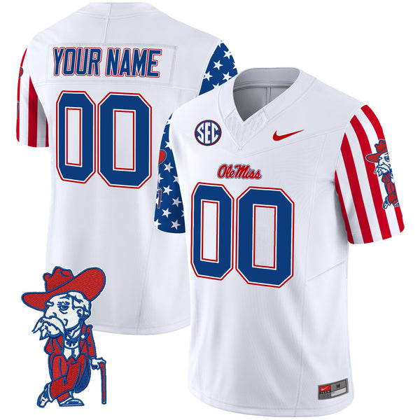 Ole Miss Rebels American Style Vapor Limited Custom Jersey - All Stitched