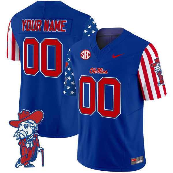 Ole Miss Rebels American Style Vapor Limited Custom Jersey - All Stitched