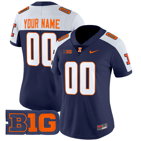 Illinois Fighting Illini 2024 Vapor Limited Custom Jersey - All Stitched