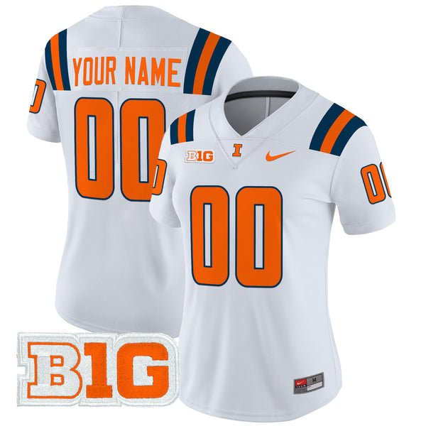 Illinois Fighting Illini 2024 Vapor Limited Custom Jersey - All Stitched