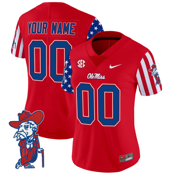 Ole Miss Rebels American Style Vapor Limited Custom Jersey - All Stitched