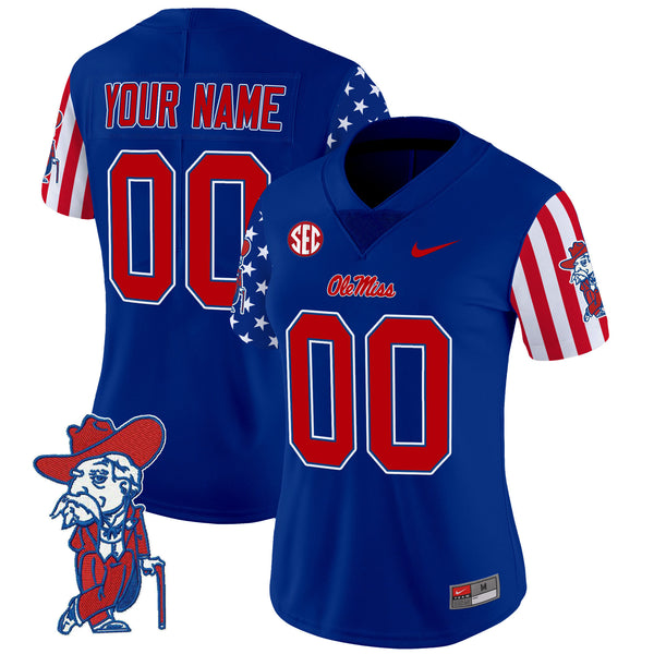 Ole Miss Rebels American Style Vapor Limited Custom Jersey - All Stitched