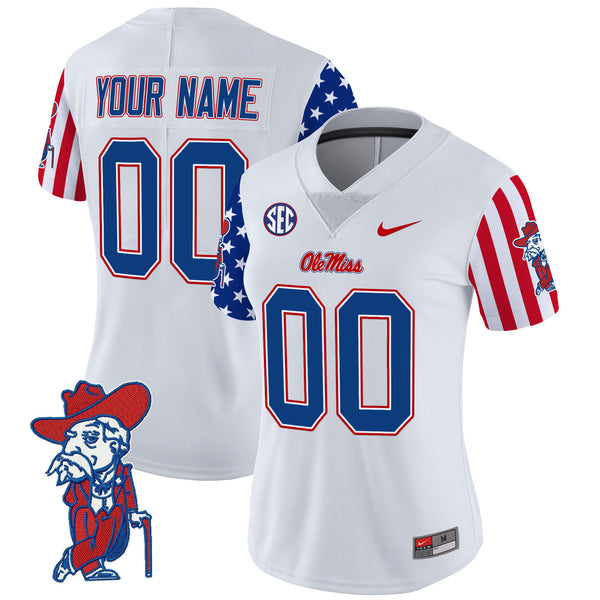 Ole Miss Rebels American Style Vapor Limited Custom Jersey - All Stitched