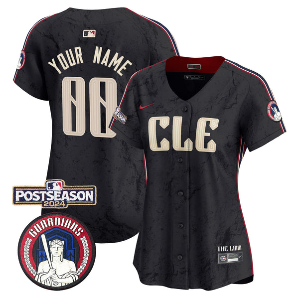 Cleveland Guardians 2024 Postseason Patch City Connect Vapor Premier Limited Custom Jersey - All Stitched