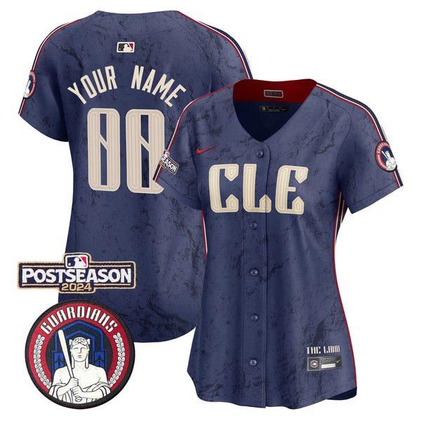 Cleveland Guardians 2024 Postseason Patch City Connect Vapor Premier Limited Custom Jersey - All Stitched