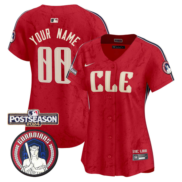 Cleveland Guardians 2024 Postseason Patch City Connect Vapor Premier Limited Custom Jersey - All Stitched