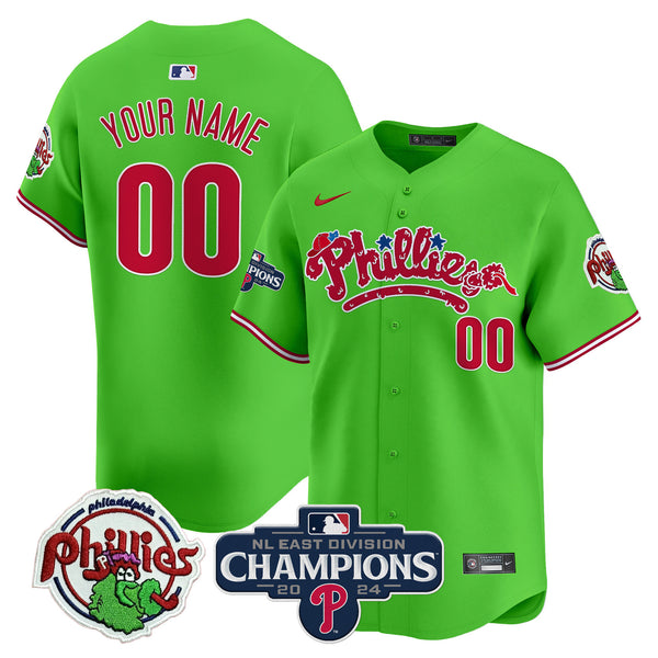 Phillies Phanatic 2024 NL East Division Champions Vapor Premier Limited Custom Jersey - All Stitched