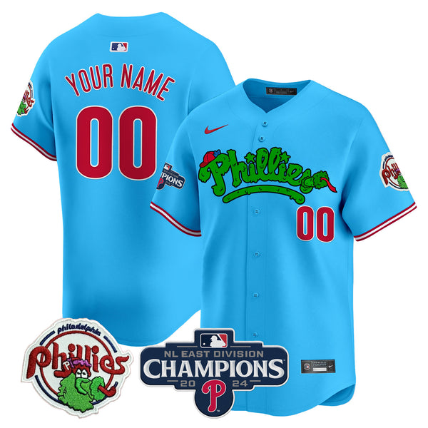 Phillies Phanatic 2024 NL East Division Champions Vapor Premier Limited Custom Jersey - All Stitched