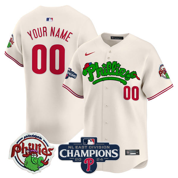 Phillies Phanatic 2024 NL East Division Champions Vapor Premier Limited Custom Jersey - All Stitched