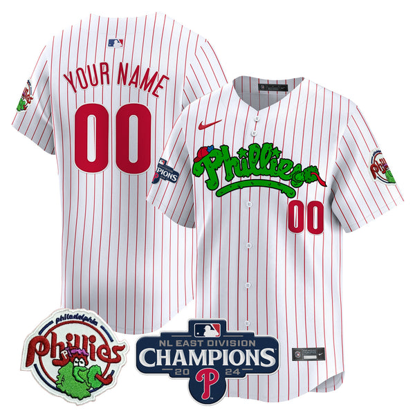 Phillies Phanatic 2024 NL East Division Champions Vapor Premier Limited Custom Jersey - All Stitched