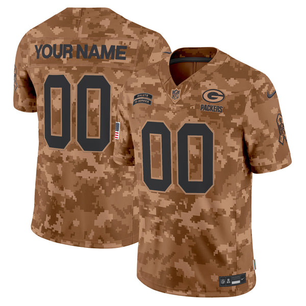 Green Bay Packers 2024 Salute to Service Vapor Limited Custom Jersey - All Stitched