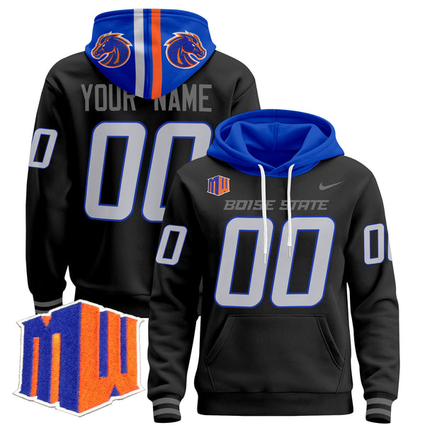 Boise State Broncos 2025 Custom Pullover Hoodie - All Stitched