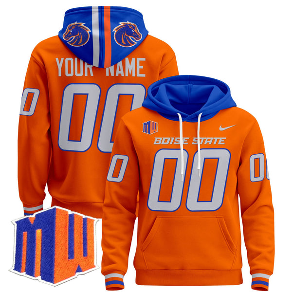 Boise State Broncos 2025 Custom Pullover Hoodie - All Stitched