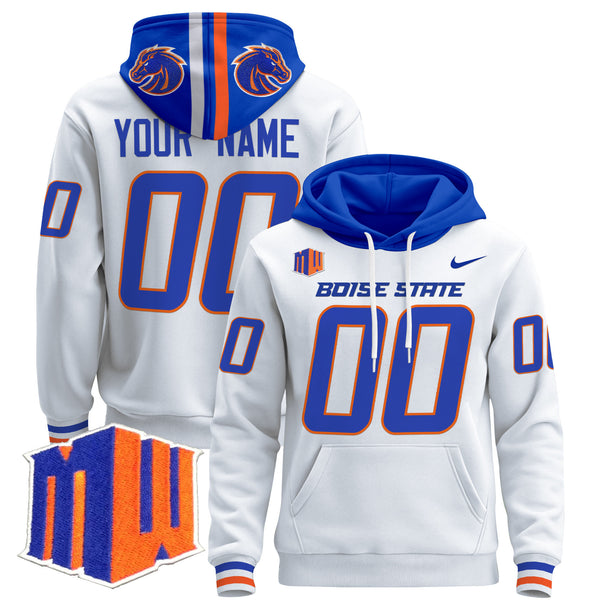 Boise State Broncos 2025 Custom Pullover Hoodie - All Stitched