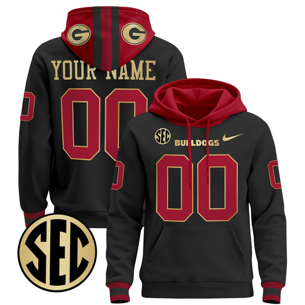 Georgia Bulldogs 2025 Custom Pullover Hoodie - All Stitched