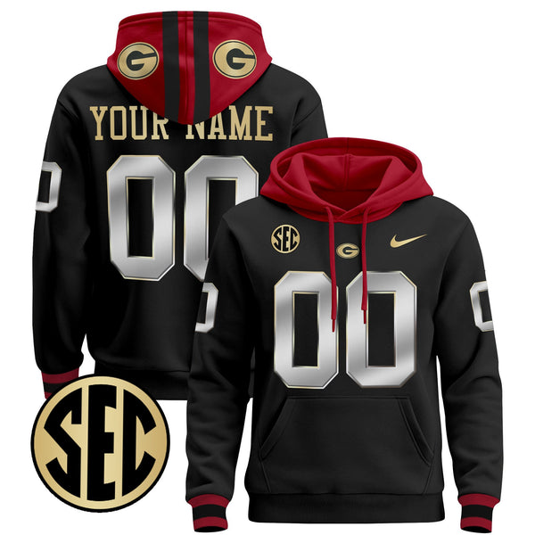 Georgia Bulldogs 2025 Custom Pullover Hoodie - All Stitched