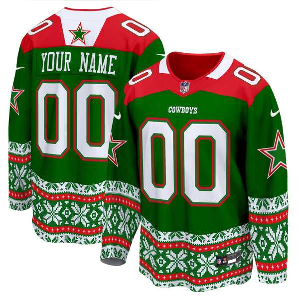 Dallas Cowboys 2024 Christmas Premier Breakaway Custom Jersey - All Printed