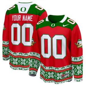 Oregon Ducks 2024 Christmas Premier Breakaway Custom Jersey - All Printed