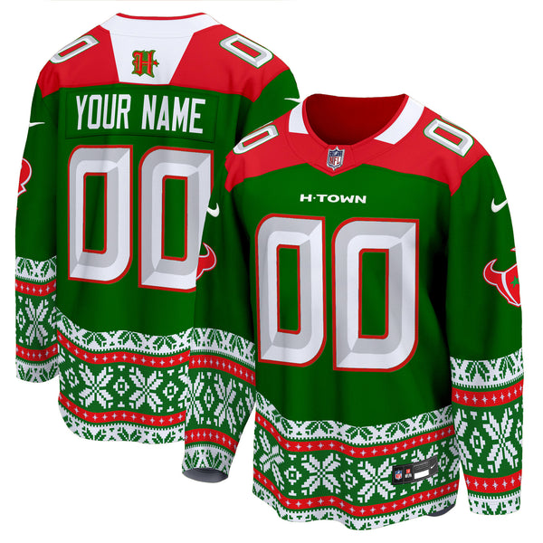 Houston Texans 2024 Christmas Premier Breakaway Custom Jersey - All Printed