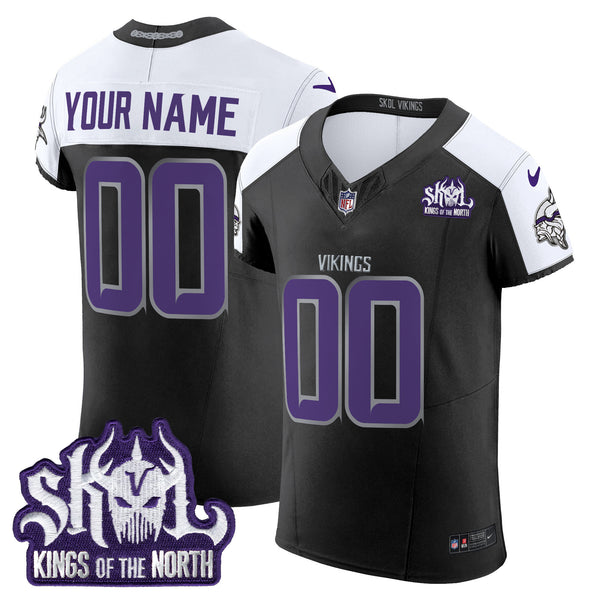 Minnesota Vikings 2024 Winter Warrior Skol Patch Vapor Elite Custom Jersey - All Stitched