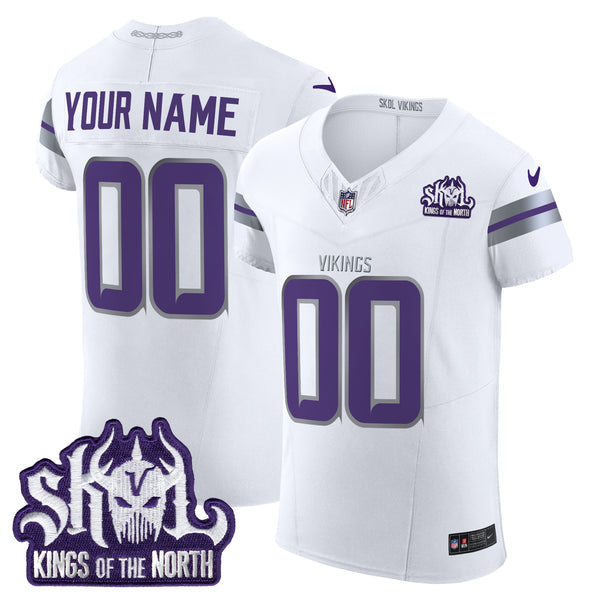 Minnesota Vikings 2024 Winter Warrior Skol Patch Vapor Elite Custom Jersey - All Stitched
