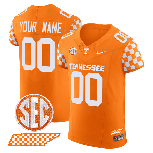 Tennessee Volunteers 2024 Checkerboard Vapor Elite Custom Jersey - All Stitched