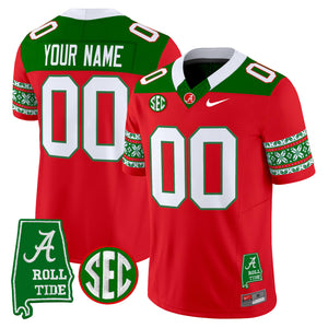 Alabama Crimson Tide 2024 Christmas Vapor Limited Custom Jersey - All Stitched