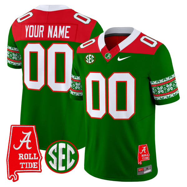 Alabama Crimson Tide 2024 Christmas Vapor Limited Custom Jersey - All Stitched