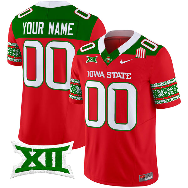 Iowa State Cyclones 2024 Christmas Vapor Limited Custom Jersey - All Stitched