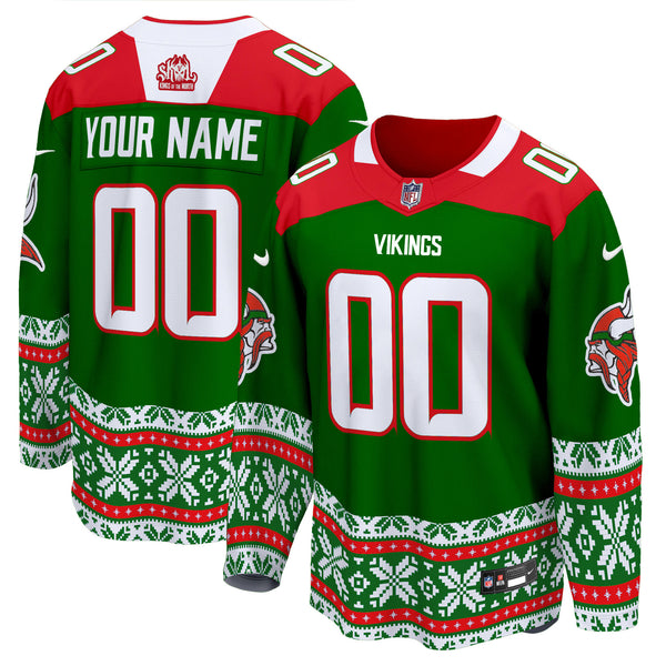 Minnesota Vikings 2024 Christmas Premier Breakaway Custom Jersey - All Printed