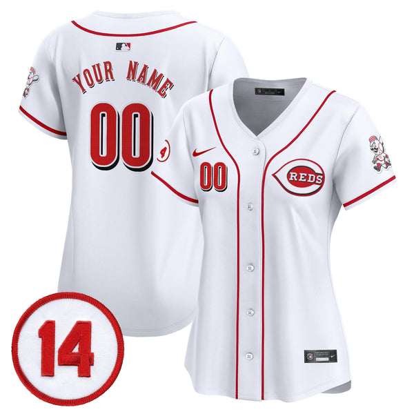 Cincinnati Reds Pete Rose Patch Vapor Premier Limited Custom Jersey - All Stitched
