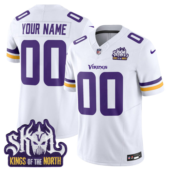 Minnesota Vikings Kings Of The North Patch Vapor Limited Custom Jersey - All Stitched