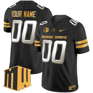 Boise State Broncos 2025 Gold Vapor Limited Custom Jersey - All Stitched