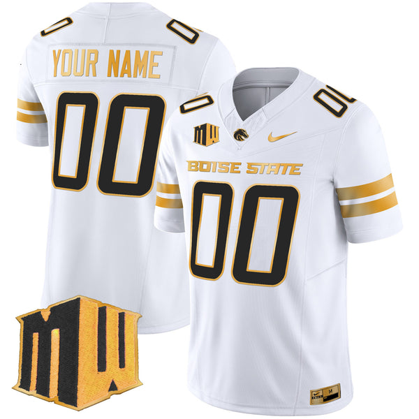 Boise State Broncos 2025 Gold Vapor Limited Custom Jersey - All Stitched