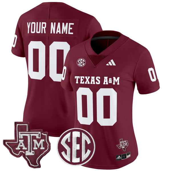 Texas A&M Aggies 2025 Vapor Limited Custom Jersey - All Stitched