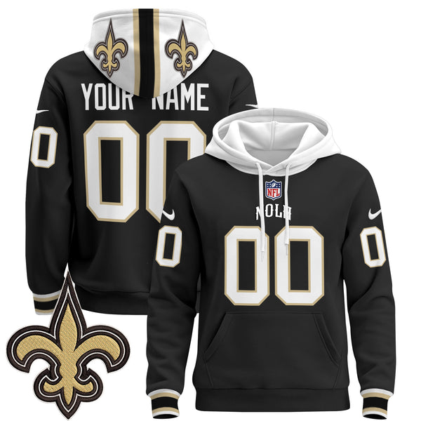 New Orleans Saints 2024 Custom Pullover Hoodie - All Print