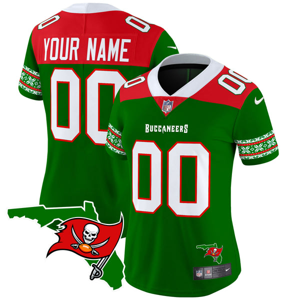 Buccaneers 2024 Christmas Vapor Limited Custom Jersey - All Stitched