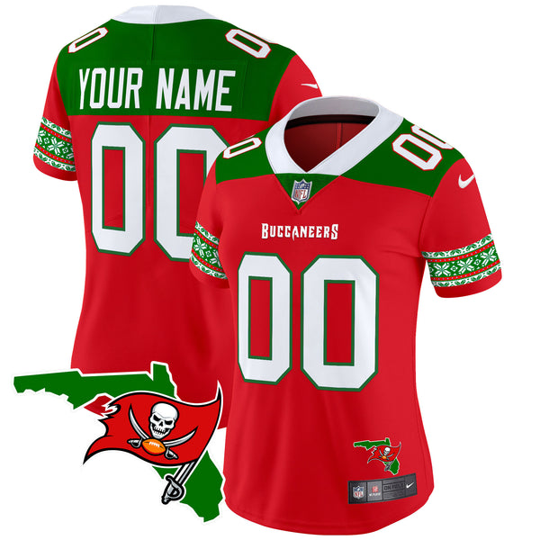 Buccaneers 2024 Christmas Vapor Limited Custom Jersey - All Stitched