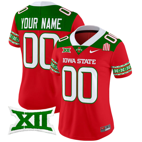 Iowa State Cyclones 2024 Christmas Vapor Limited Custom Jersey - All Stitched