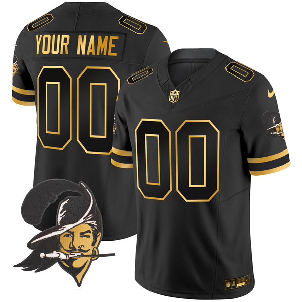Buccaneers Throwback Gold Vapor Limited Custom Jersey - All Stitched