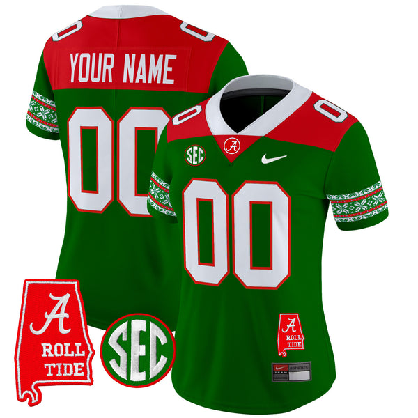 Alabama Crimson Tide 2024 Christmas Vapor Limited Custom Jersey - All Stitched