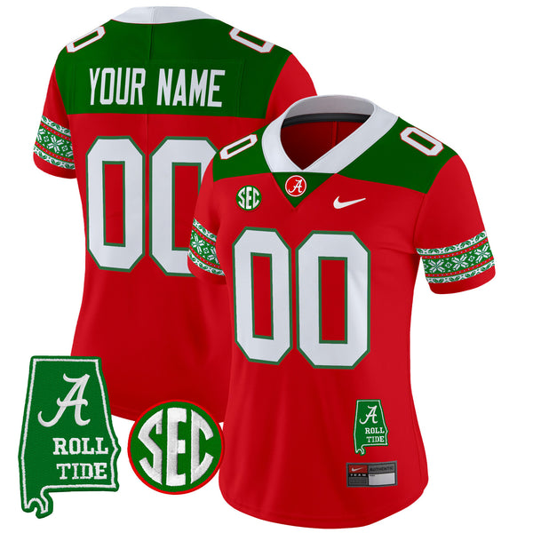 Alabama Crimson Tide 2024 Christmas Vapor Limited Custom Jersey - All Stitched
