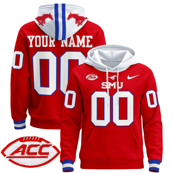 SMU Mustangs 2024 Custom Pullover Hoodie - All Stitched