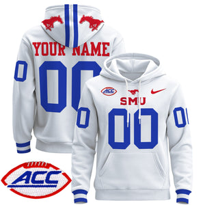 SMU Mustangs 2024 Custom Pullover Hoodie - All Stitched