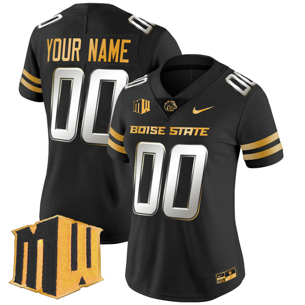 Boise State Broncos 2025 Gold Vapor Limited Custom Jersey - All Stitched