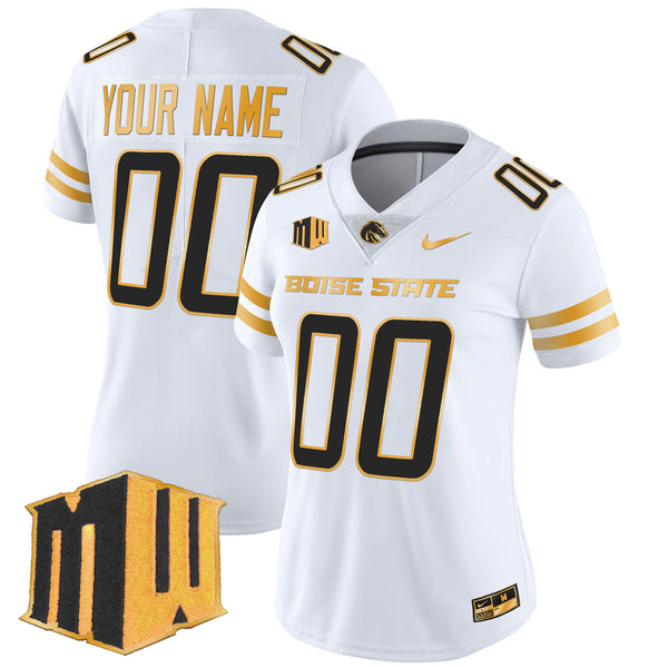 Boise State Broncos 2025 Gold Vapor Limited Custom Jersey - All Stitched