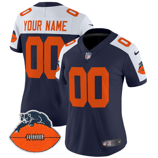 Chicago Bears Throwback Vapor Limited Custom Jersey - All Stitched